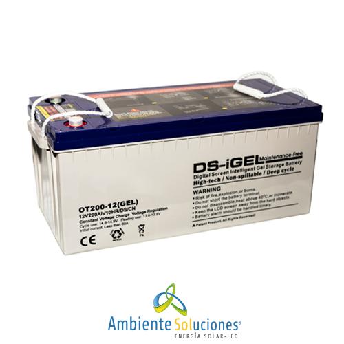 BATERÍA SOLAR GEL CON DISPLAY 12V-200AH