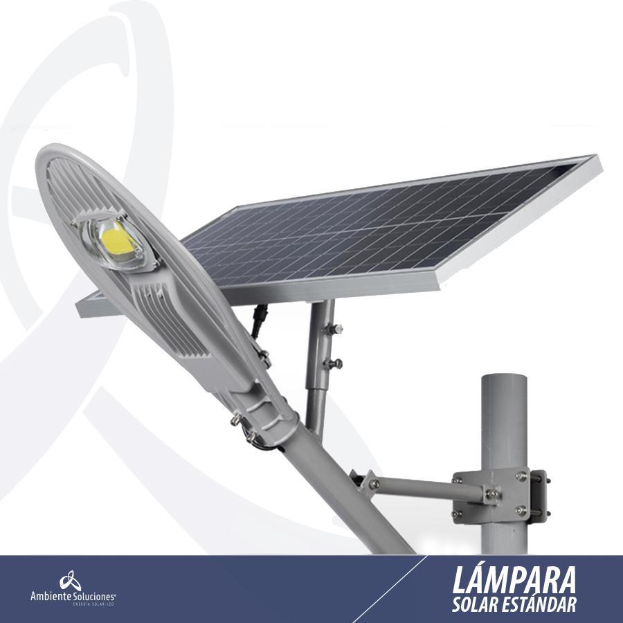 LAMPARA SOLAR LED SIN POSTE LÍNEA ESTÁNDAR 30W 6MTS 12 HORAS