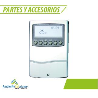 CONTROLADOR SOLAR TERMAL 220V PARA CALENTADOR DE PASO Y GRAVEDAD