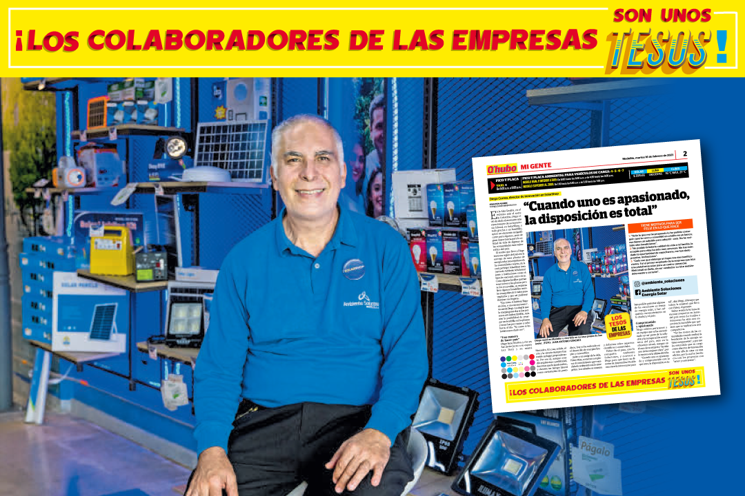 Cuando uno es apasionado la disposición es total, Diego Correa periódico Qhubo