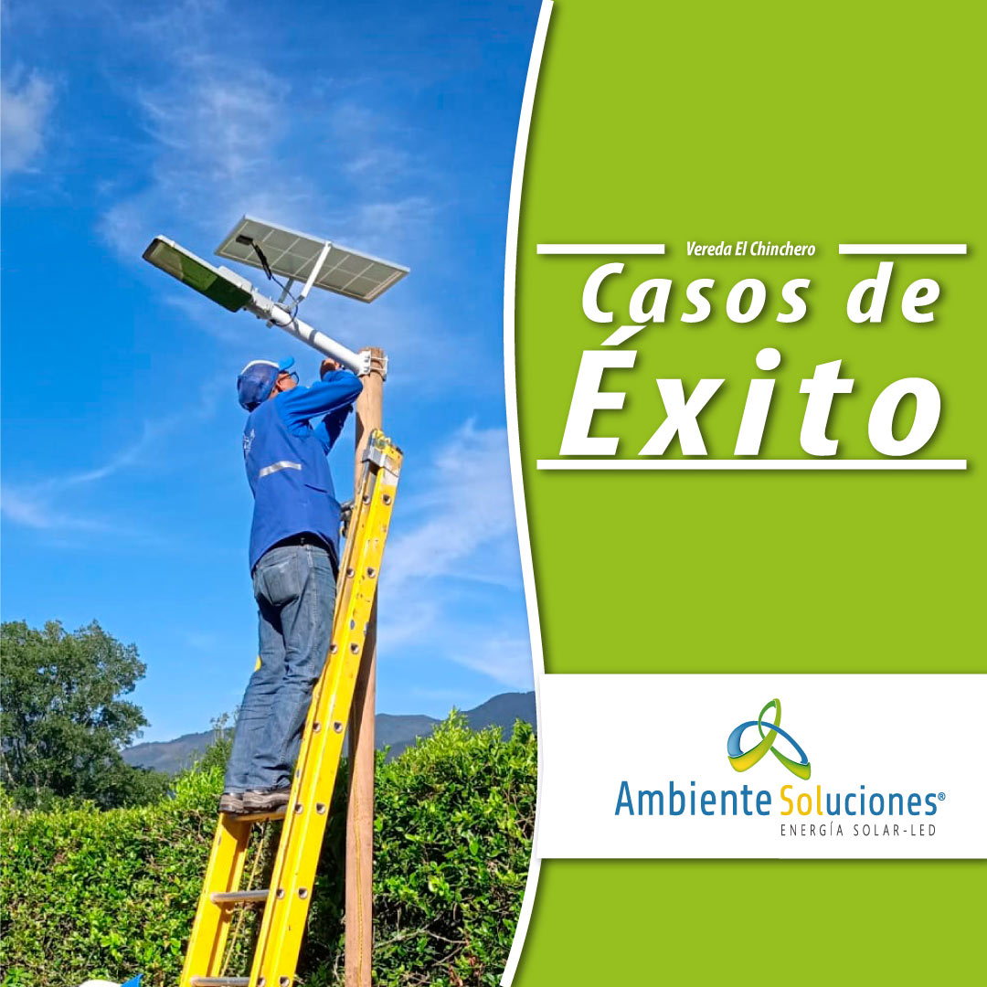 Proyecto luminaria exterior Solar, en la Parcelación Popalito - Barbosa, Antioquia.