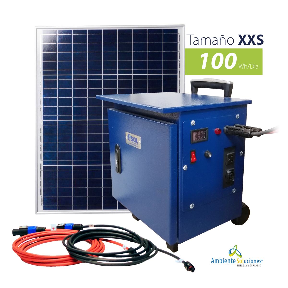 Sistema portátil de energía solar tamaño XXS