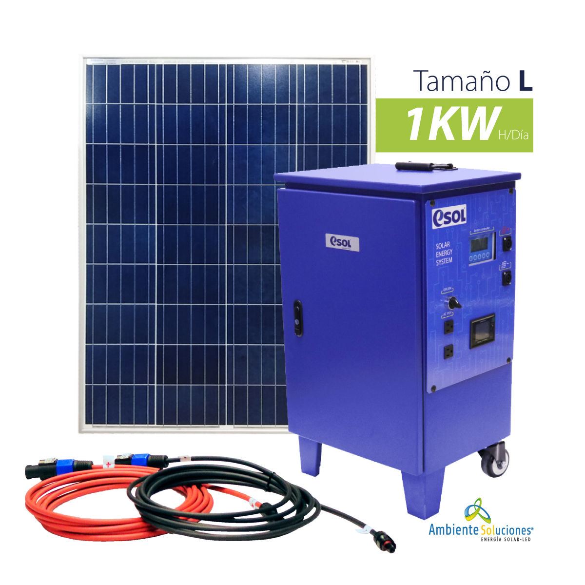 Sistema portátil de energía solar tamaño L