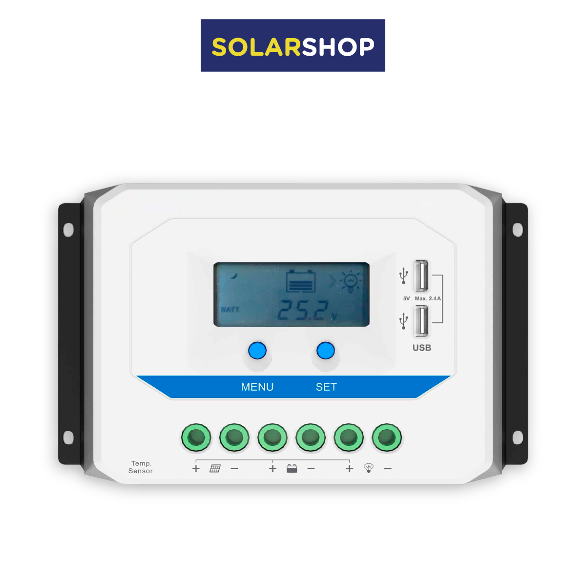 CONTROLADOR 12V/24V 60A PWM LCD SALIDA USB