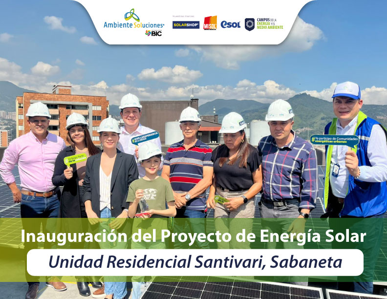 Inauguración del Proyecto de Energía Solar en la Unidad Residencial Santivari, Sabaneta