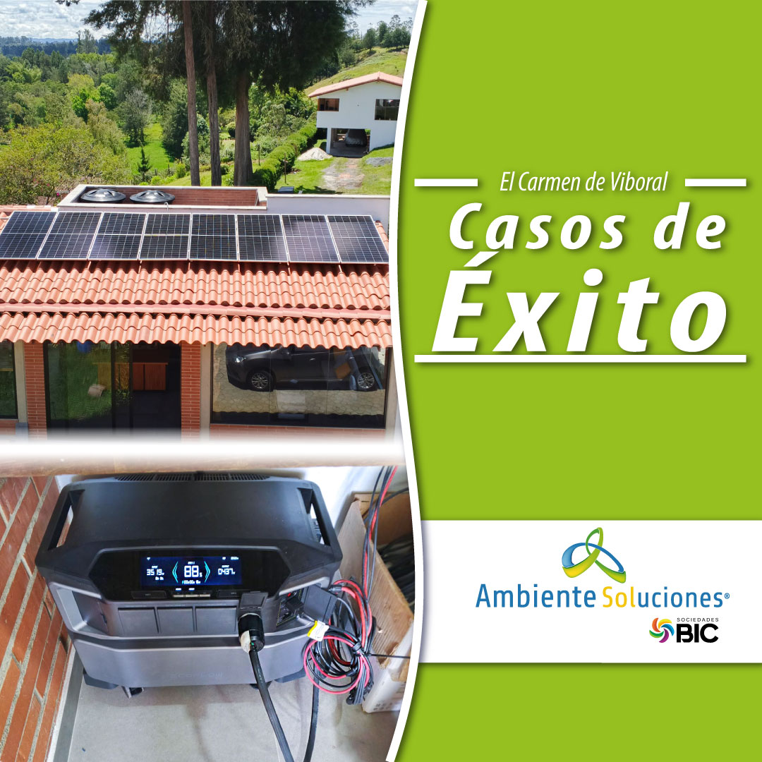 Estación de energía portátil en casa campestre, El Carmen de Viboral, Antioquia.