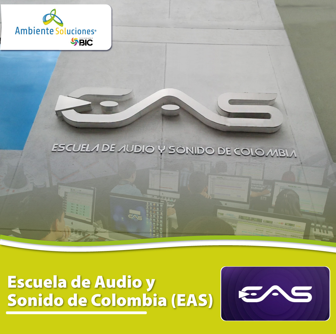 Sistema solar conectado a la red en Escuela de Audio y Sonido de Colombia (EAS) Envigado, Antioquia